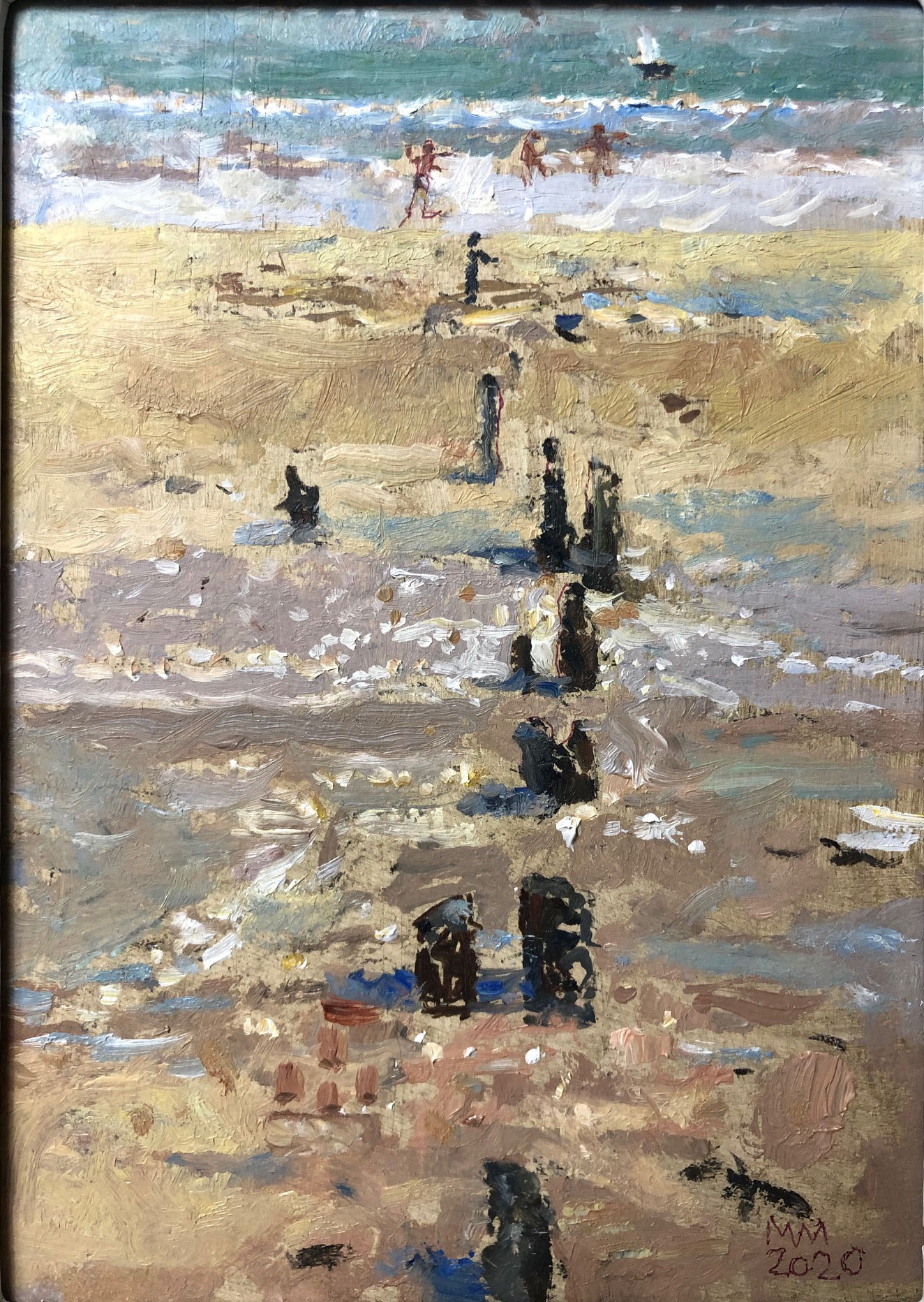 Muriel Mallows, Groynes in the Beach, 2020