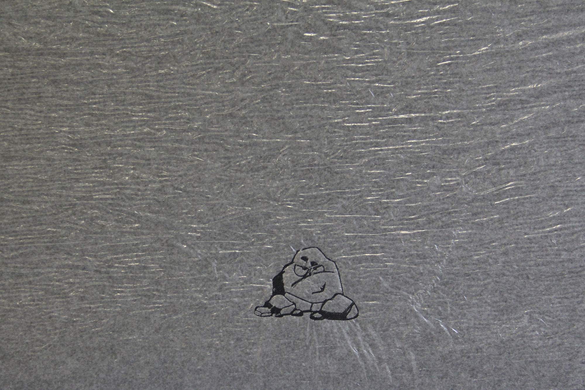 Ai am looking away, Ai head upturned to the stars.