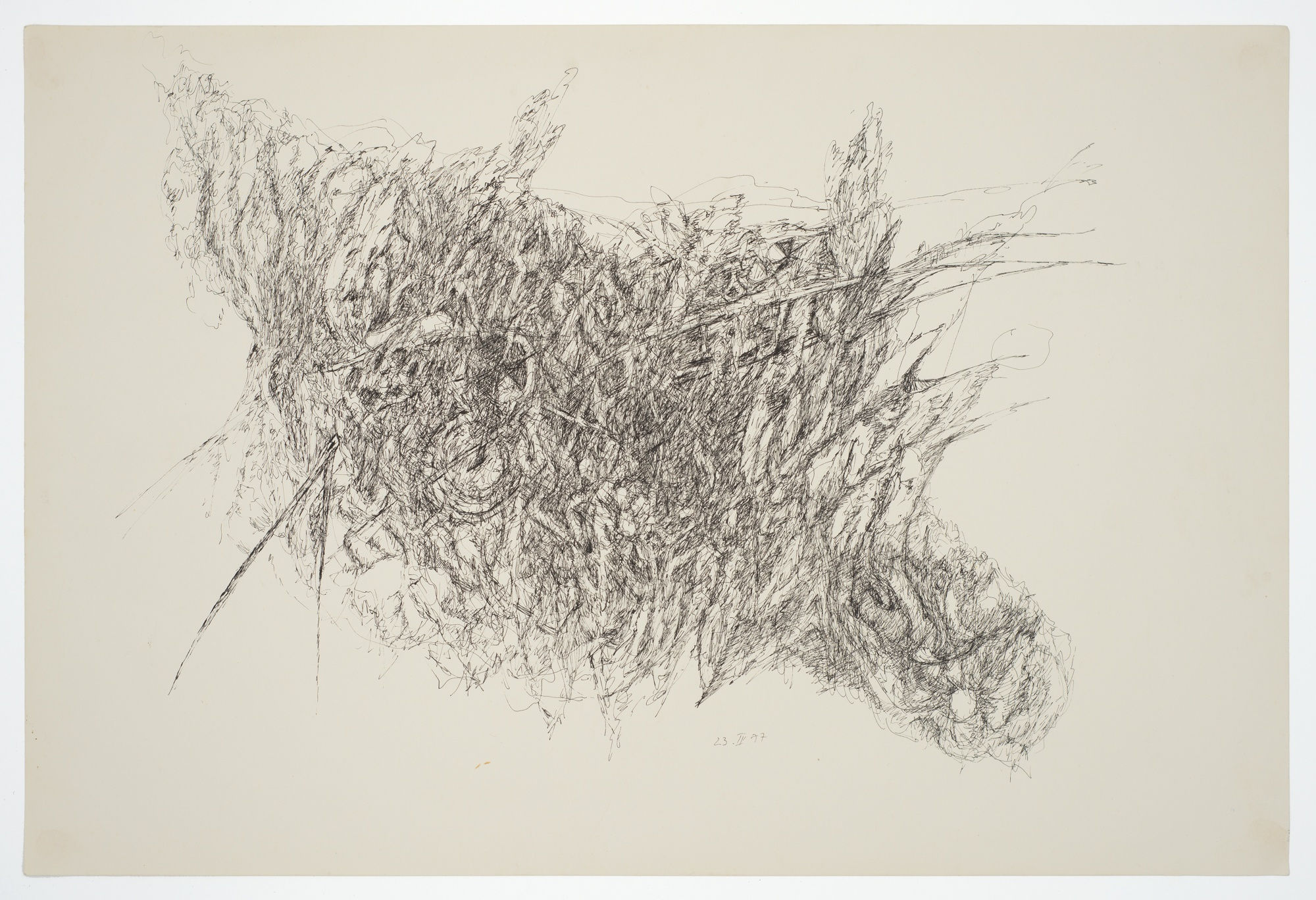 Margaret Raspé, Automatic Drawing 9, 1977