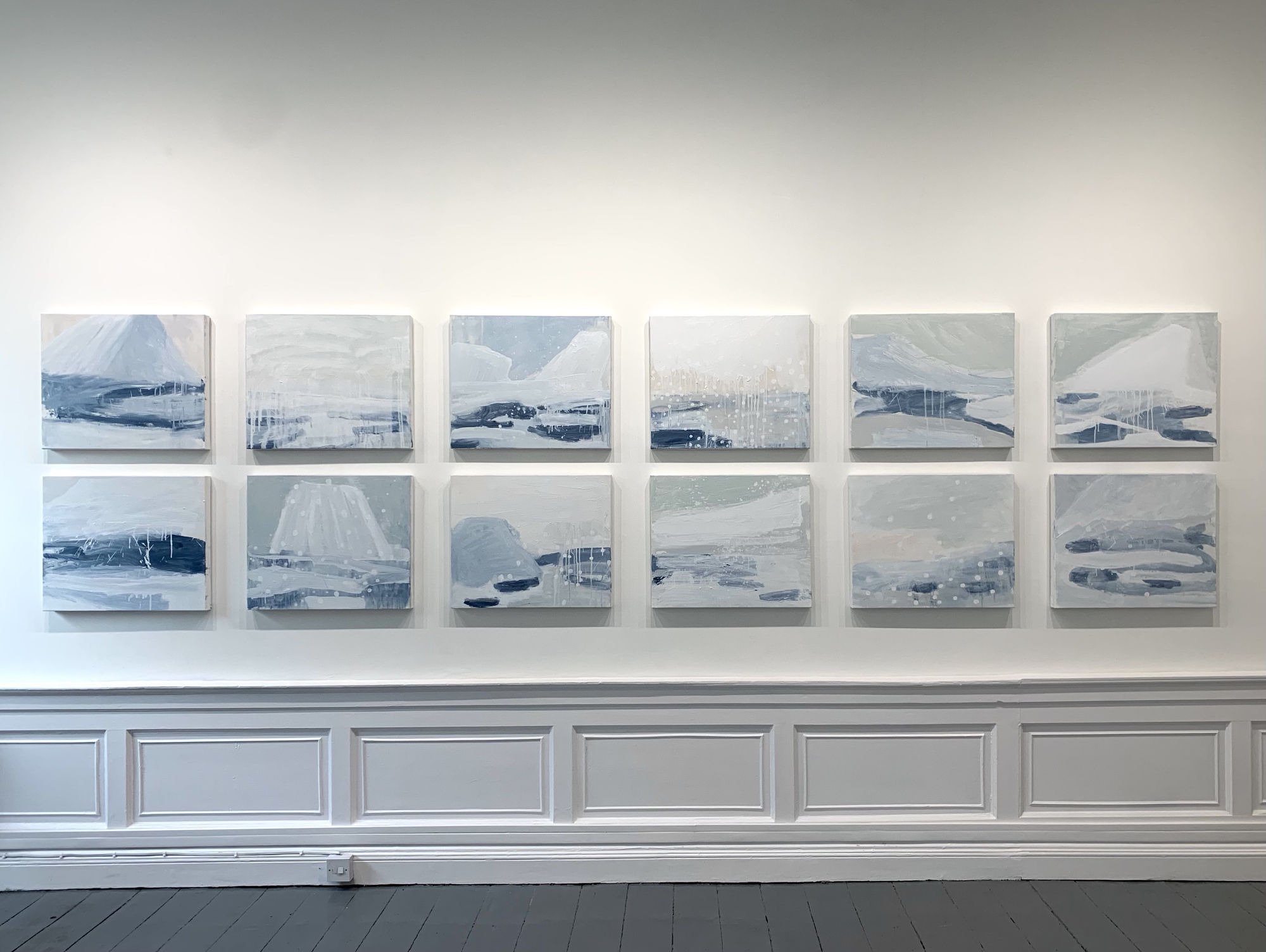 Abstracted Landscape paintings Helen Booth artist Edinburgh Exhibition 