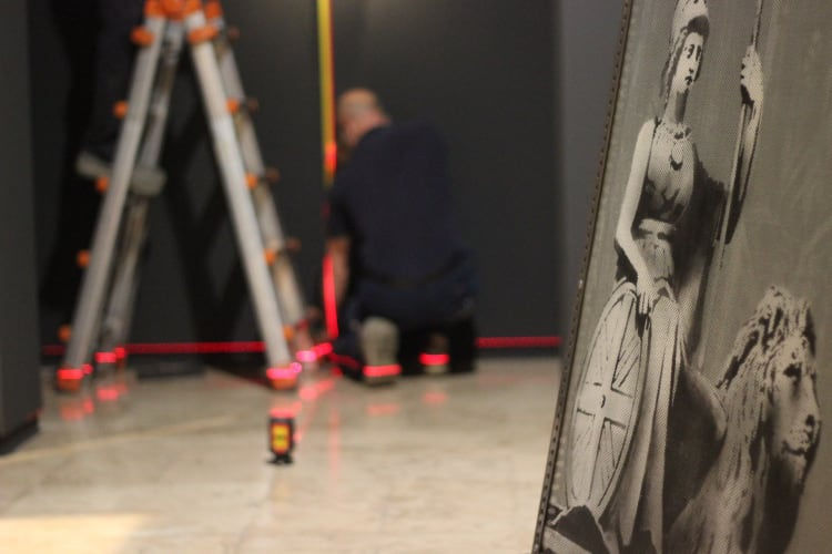 Banksy exhibition installation