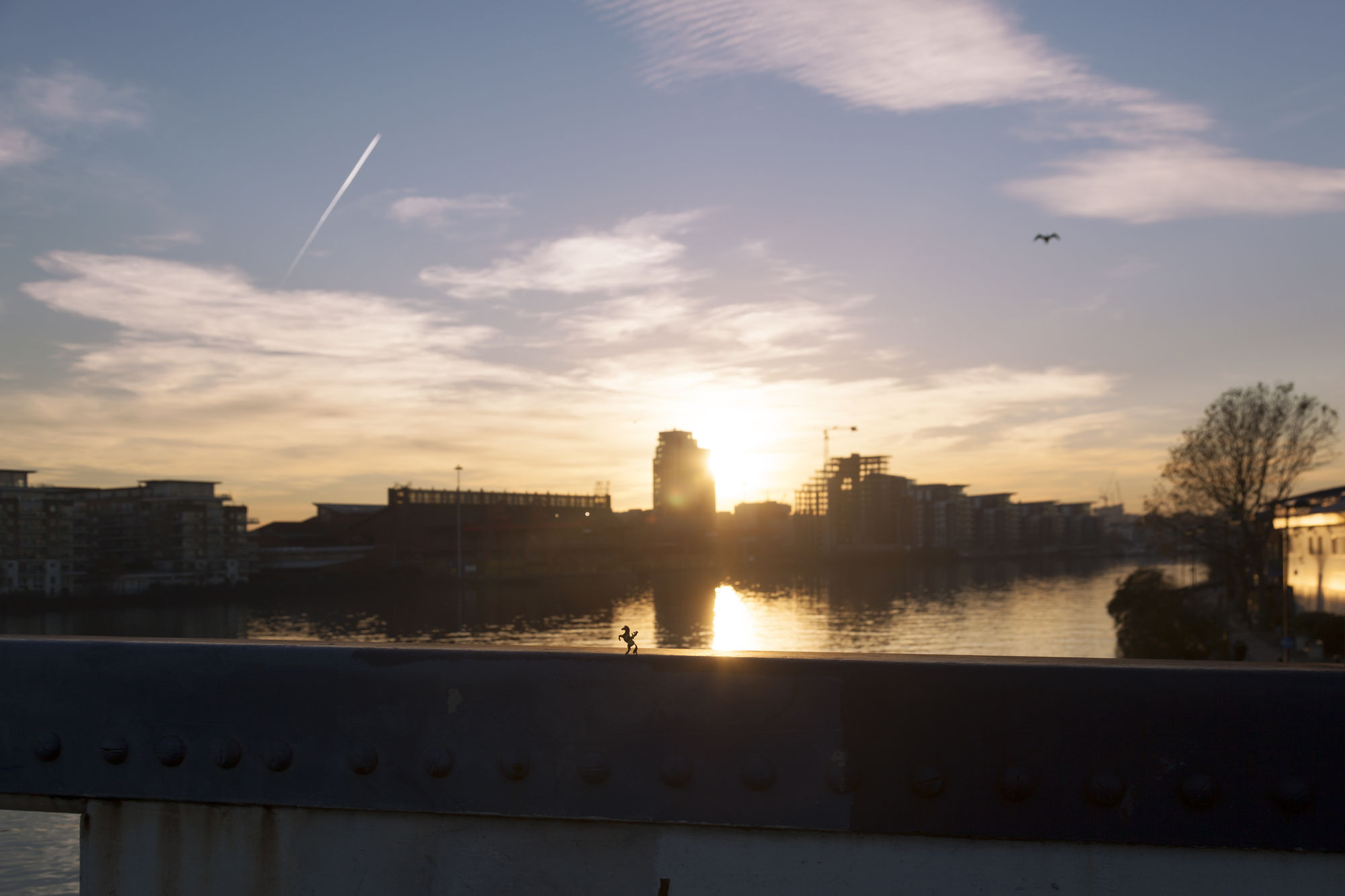 Slinkachu Born free context shot (lake)