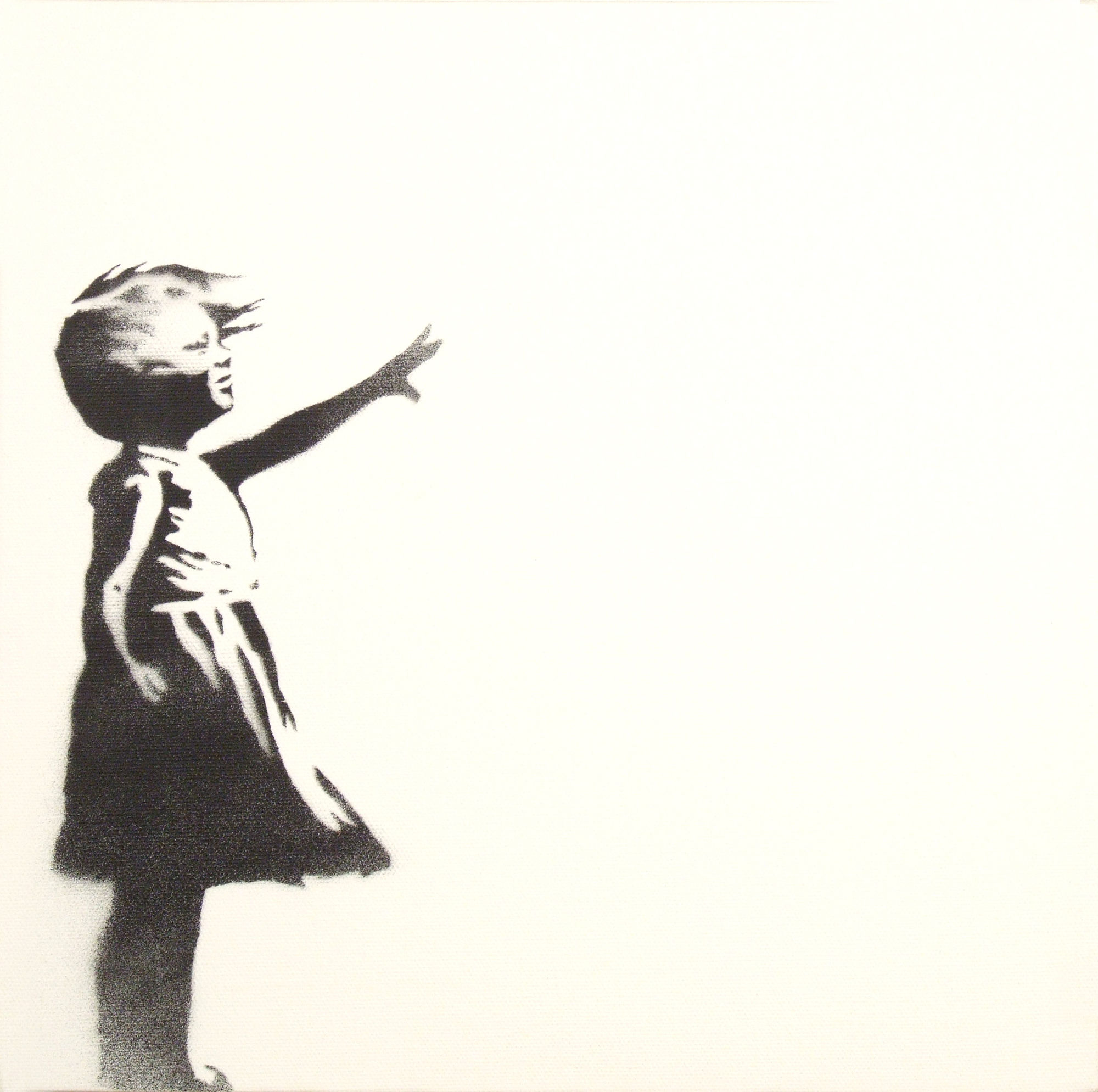 Banksy Girl With Balloon Left