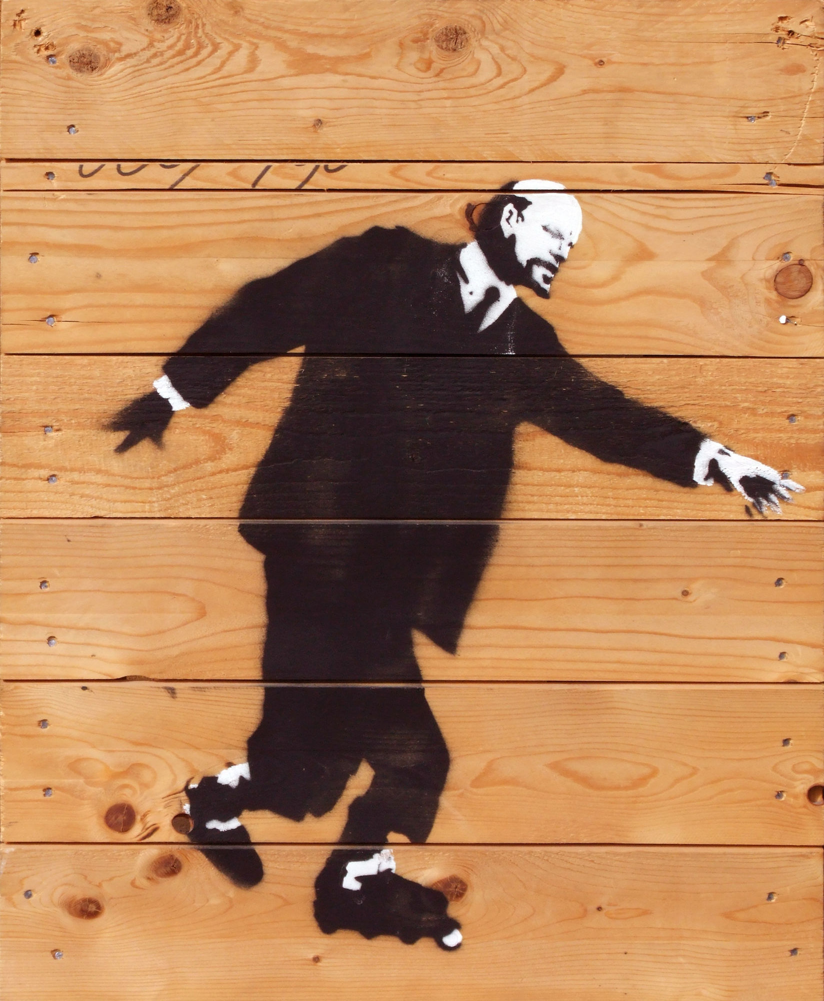 Banksy Lenin Rollerskates Pallet