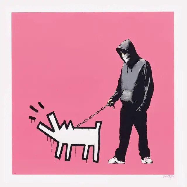 Choose Your Weapon Bright Pink by Banksy Meaning