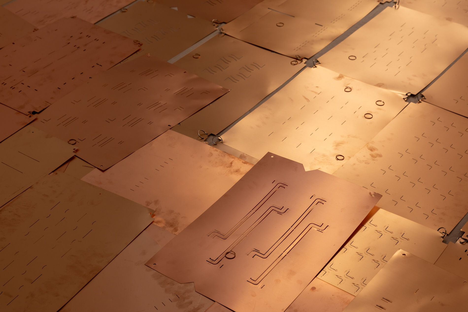 Theresa Traore Dahlberg Detail, Coppers, 2024, "IDRIX III" at Andr&eacute;hn-Schiptjenko Paris, 2024.