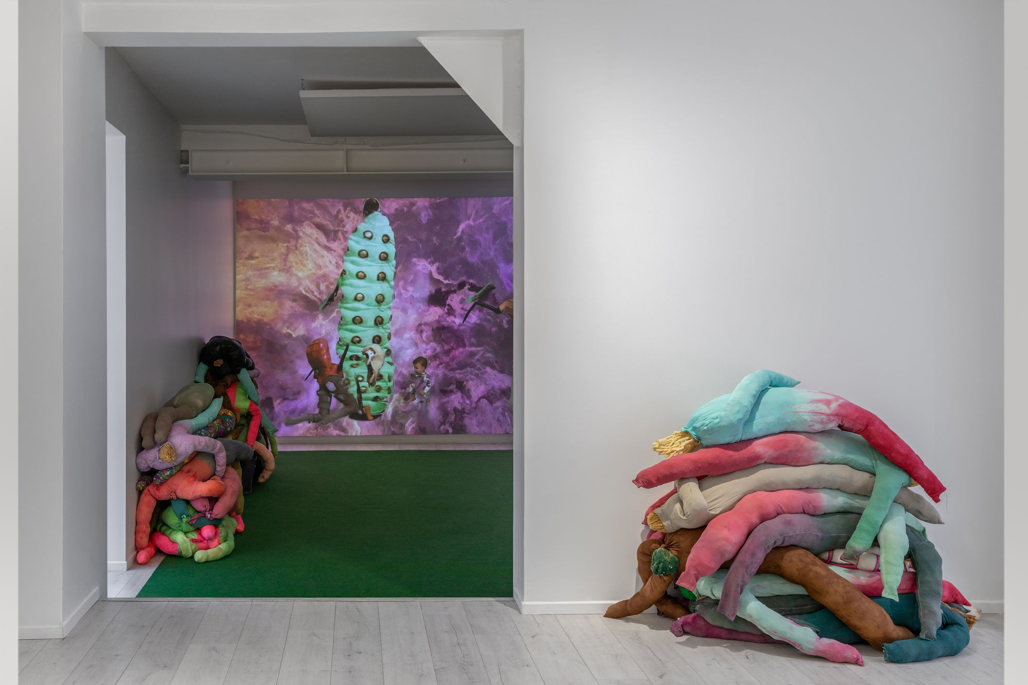 Installation view, Cecilia Bengolea, Comso-Conviviality - There is time that passes even when nothing changes, Andréhn-Schiptjenko Paris, France, 2024.