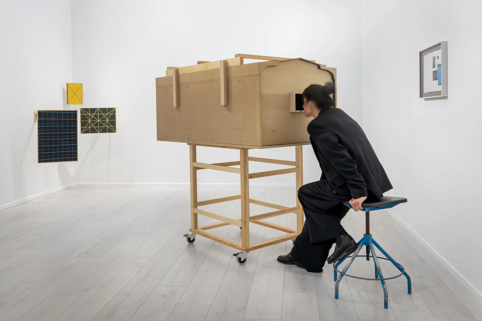 Matts Leiderstam, Installation view, The Grid and the Gaze, Andréhn-Schiptjenko, Paris, France, 2026.