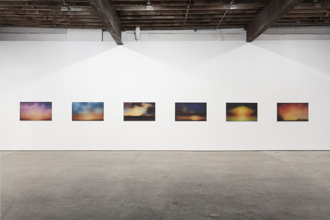 Installation view of Eberhard Havekost's sixth solo show at Anton Kern Gallery. Four works featured.