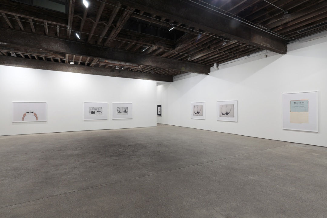Installation view of Anne Collier's third solo show at Anton Kern gallery, featuring a body of recent photographs.