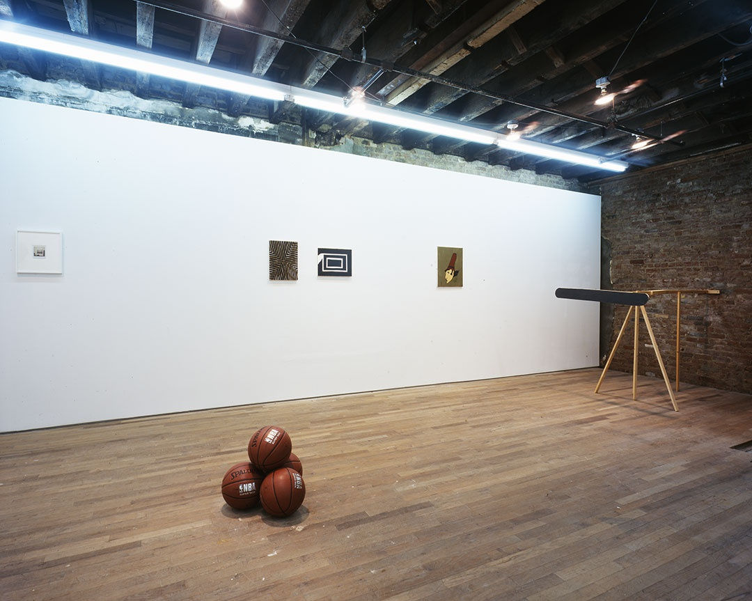 Installation view of Attic, an exhibition organized by Erin Somerville comprising of six artists working over an array of different mediums. Some additional works featured.