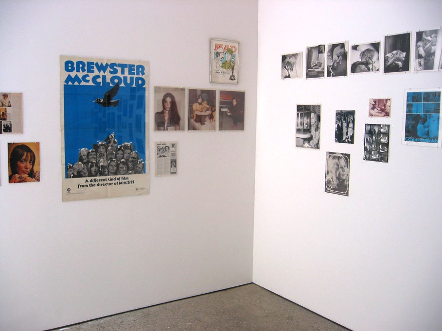 Installation view of Ellen Berkenblit's curation of Robert Altman's collection of ephemeral materials. More materials featured.