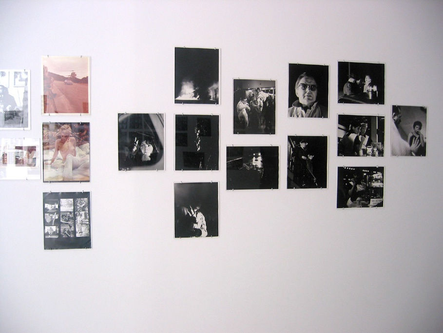 Installation view of Ellen Berkenblit's curation of Robert Altman's collection of ephemeral materials. Some photographs from Altman's collection.