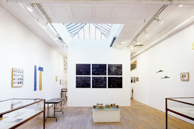Installation view of Jorg Immendorff's show at Anton Kern Gallery in 2001.