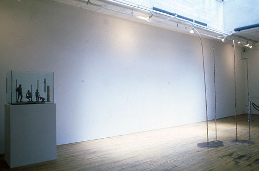 Installation view of Michael Joo's 1999 solo show, featuring a new body of sculptures.