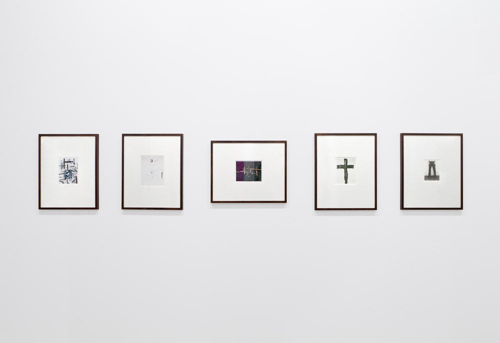 Installation view of Art Basel 2015. Six works outside the booth.