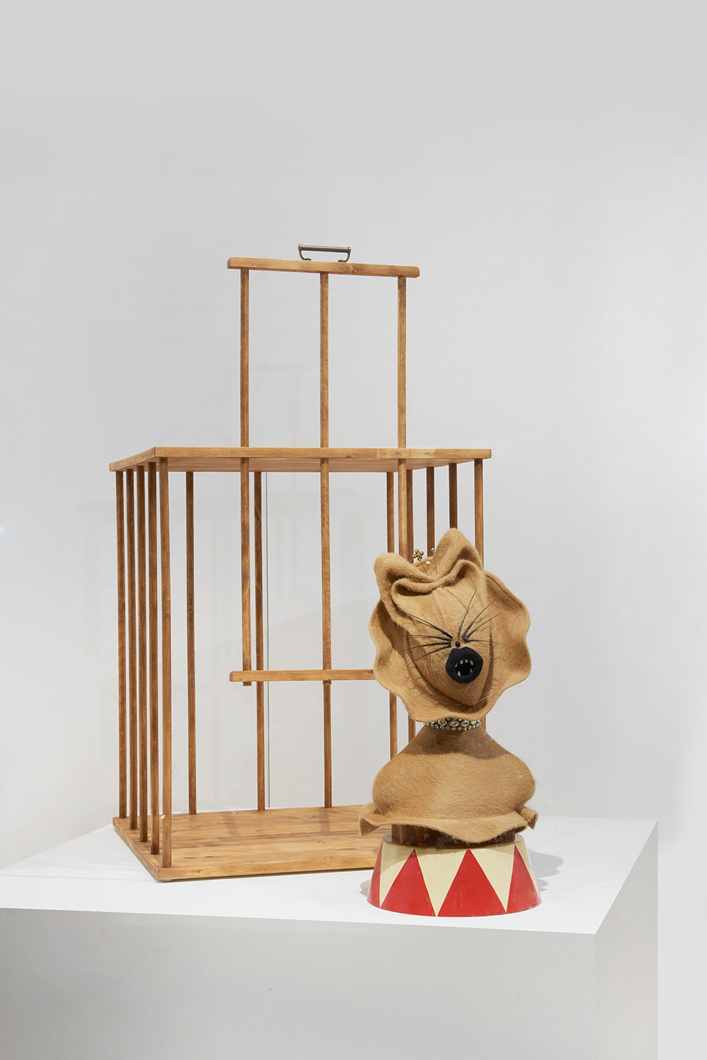 Installation view of the 2022 exhibition “Ryan Wilde's Circus of Solitude” at WINDOW with view of walls and artworks.