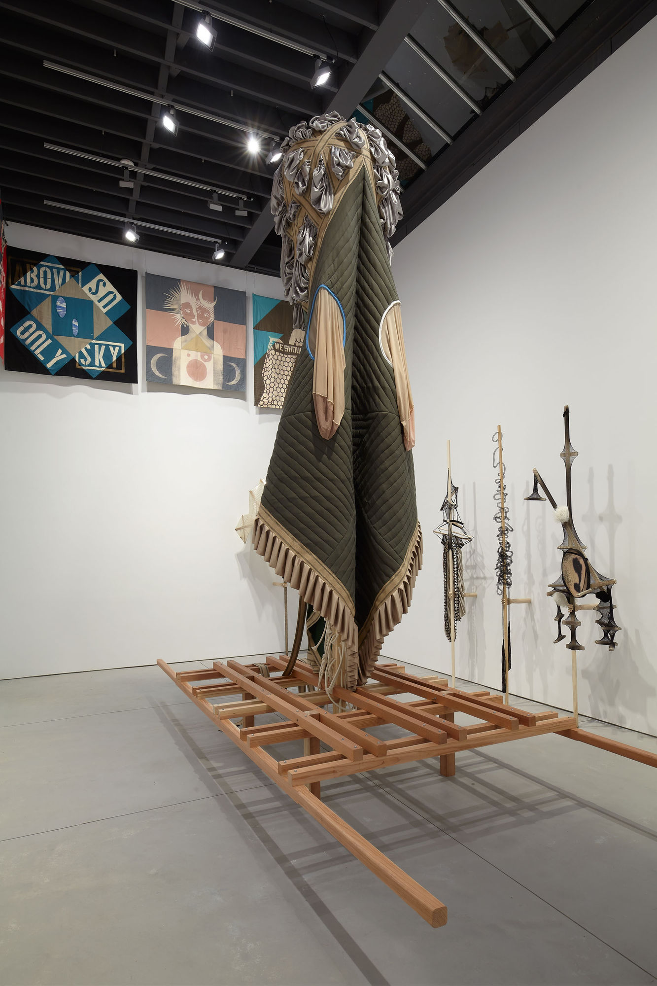 Installation view of Lara Schnitger's show Too Nice Too Long. Another angle of the room.