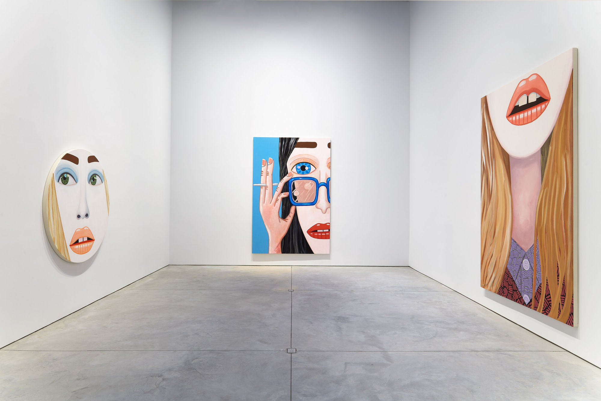 Installation view of Alessandro Pessoli's show Against Me. One work shown.,