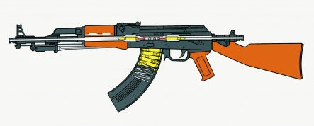 WANG LUYAN, W DOUBLE DIRECTION AK47D05-3 RIFLE D05-1, 2005