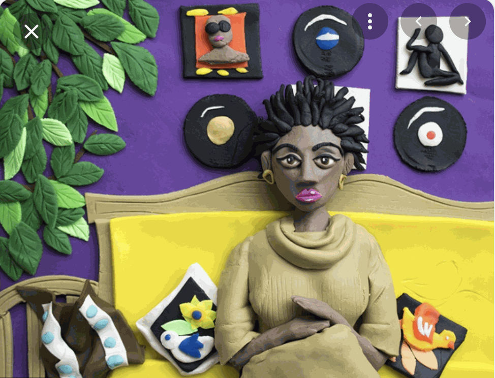 Eleanor McNair Afro Goddess Ex Lovers Friend, 2006(by Mickalene Thomas photographs rendered in Play-Doh) Archival Pigment Print 13 x 16 Inches $800