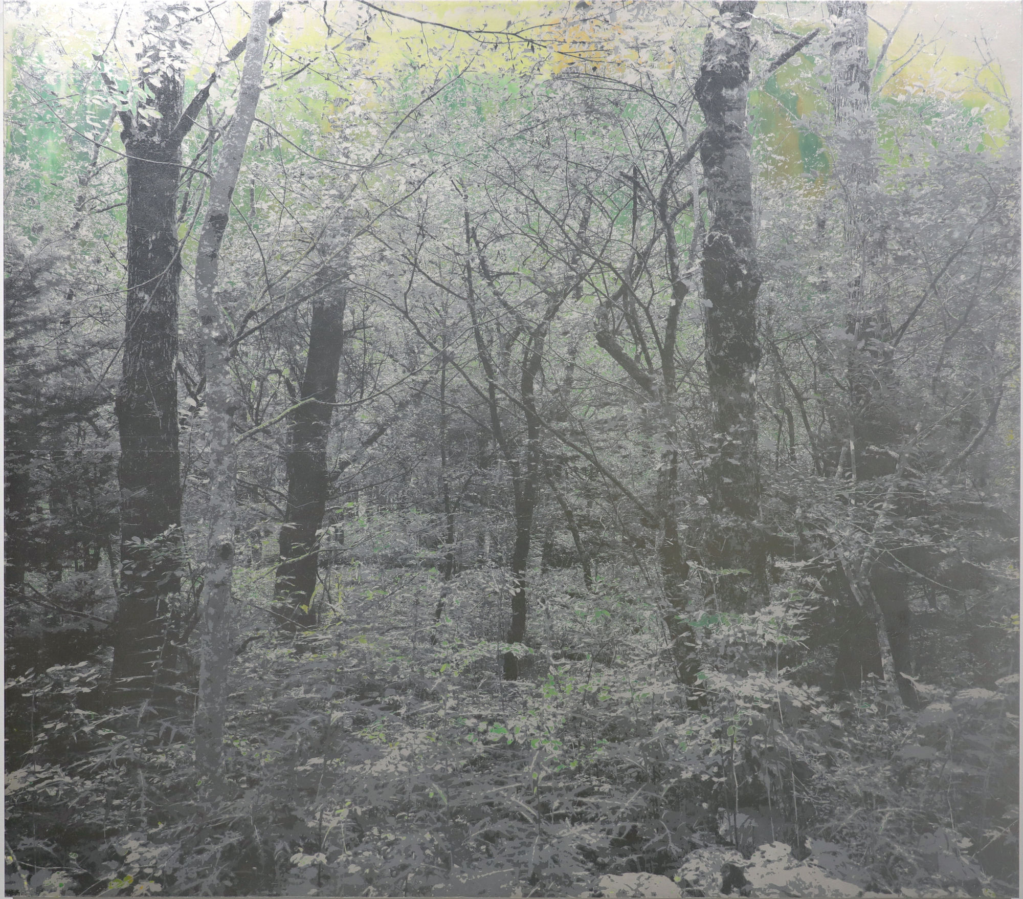 Masayoshi Nojo Mirage #97, 2024 Cotton on panel, acrylic, silver foil, aluminium foil 59 x 66 7/8 in 150 x 170 cm