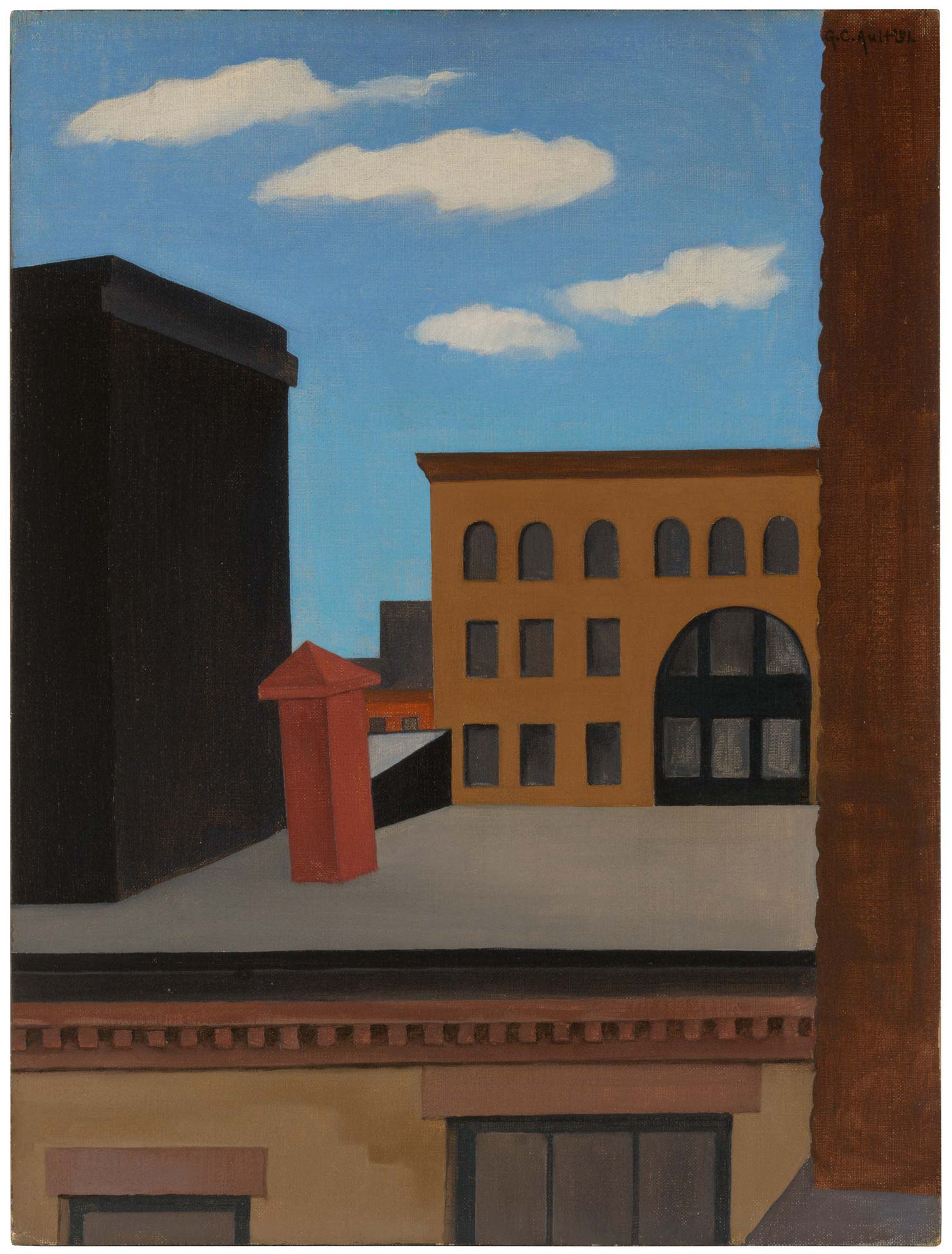 George C. Ault Greenwich Village Rooftops, 1931
