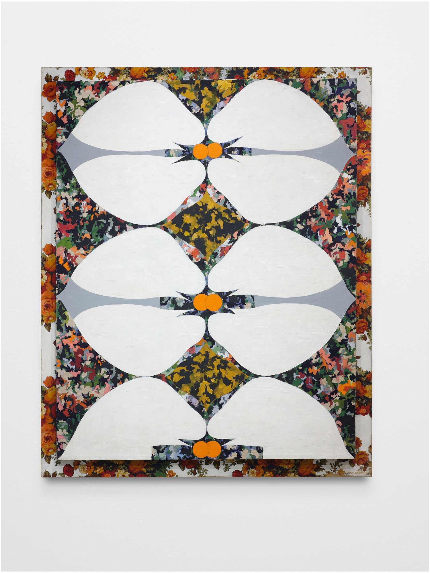 Sonya Rapoport Memoralia, 1967 acrylic on found fabric 66 x 54 inches unique
