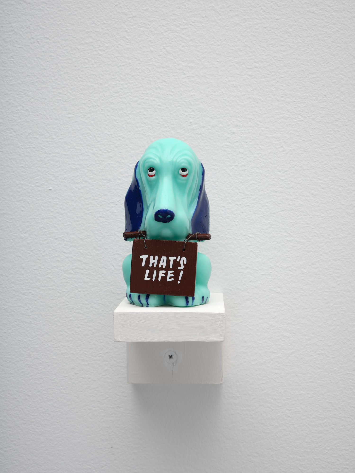 Naysayers (That’s Life!), 2024 Resin, enamel paint, wood 4 x 2 1/2 x 2 1/2 inches