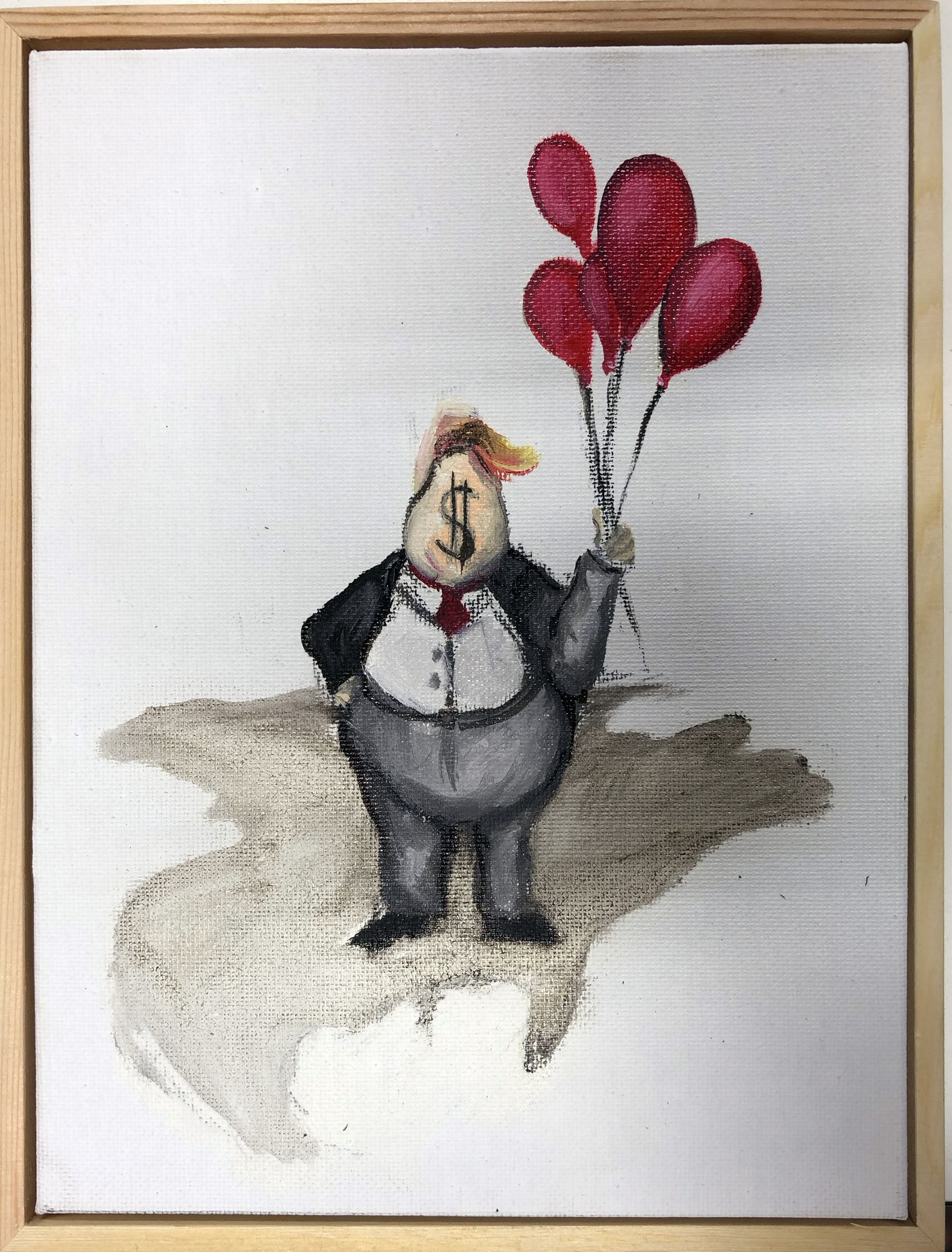 Sandra Ramos, Trumpito. Homage to Thomas Nast (Balloons), 2017