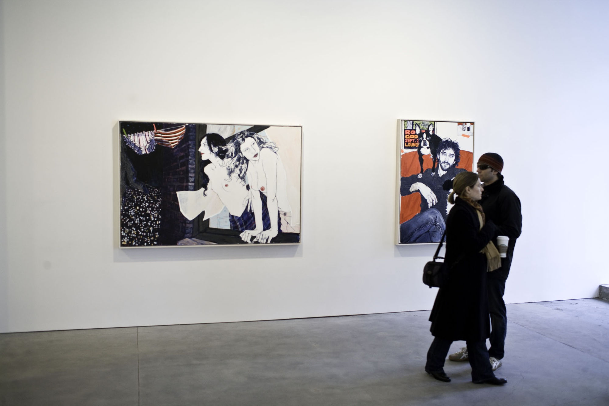 Installation view of Susan Inglett Gallery with wok by Hope Gangloff hanging on the walls