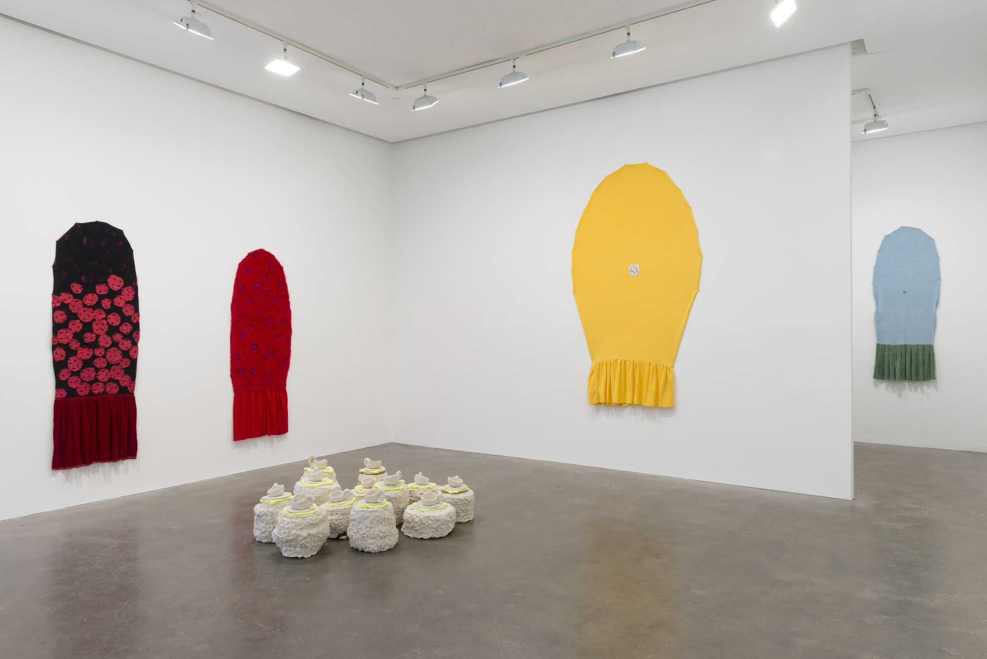 Installation view of Beverly Semmes artwork exhibited at Susan Inglett Gallery 