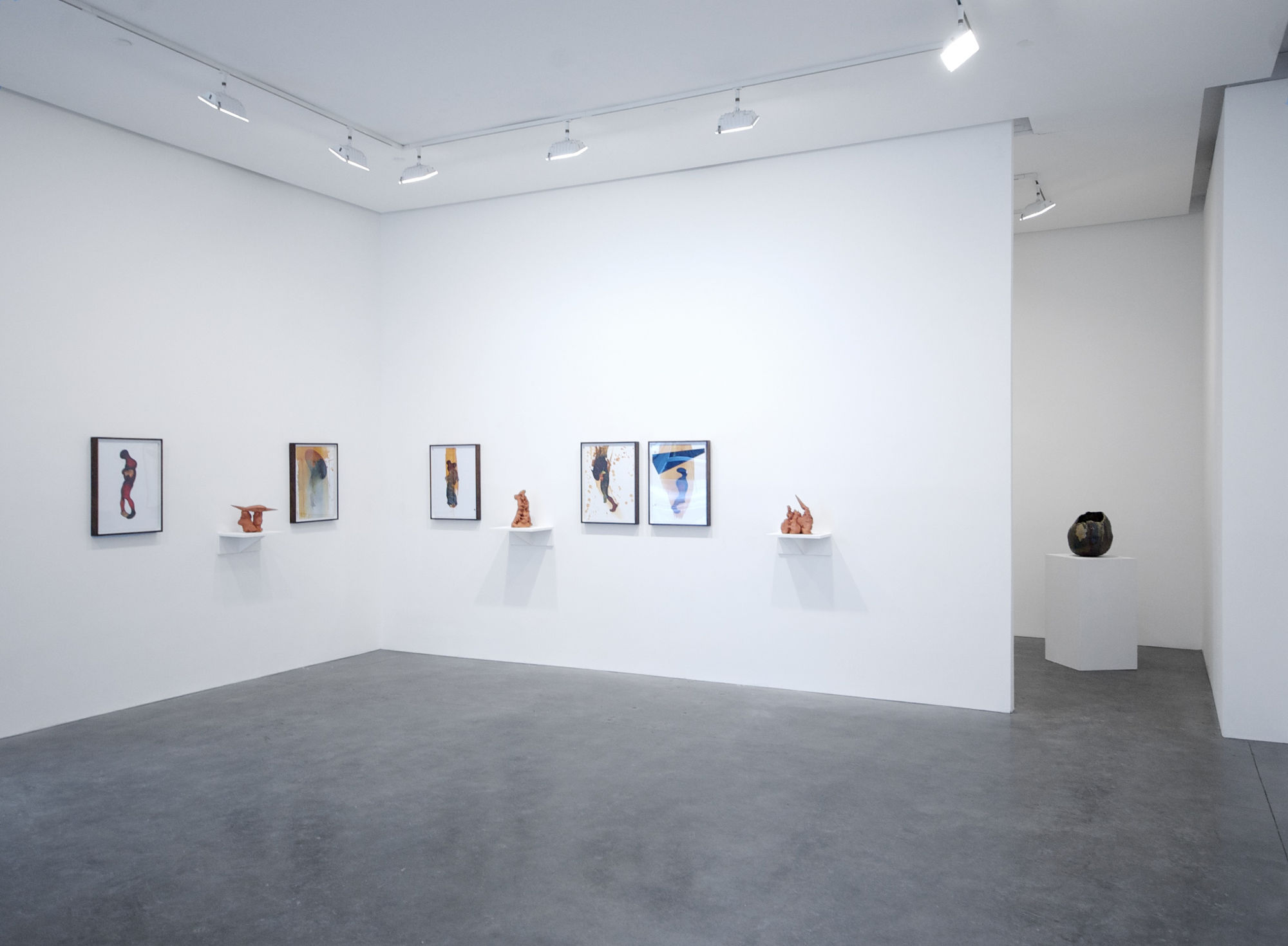 Installation view of Marcia Kure's "Grey" exhibition at Susan Inglett Gallery
