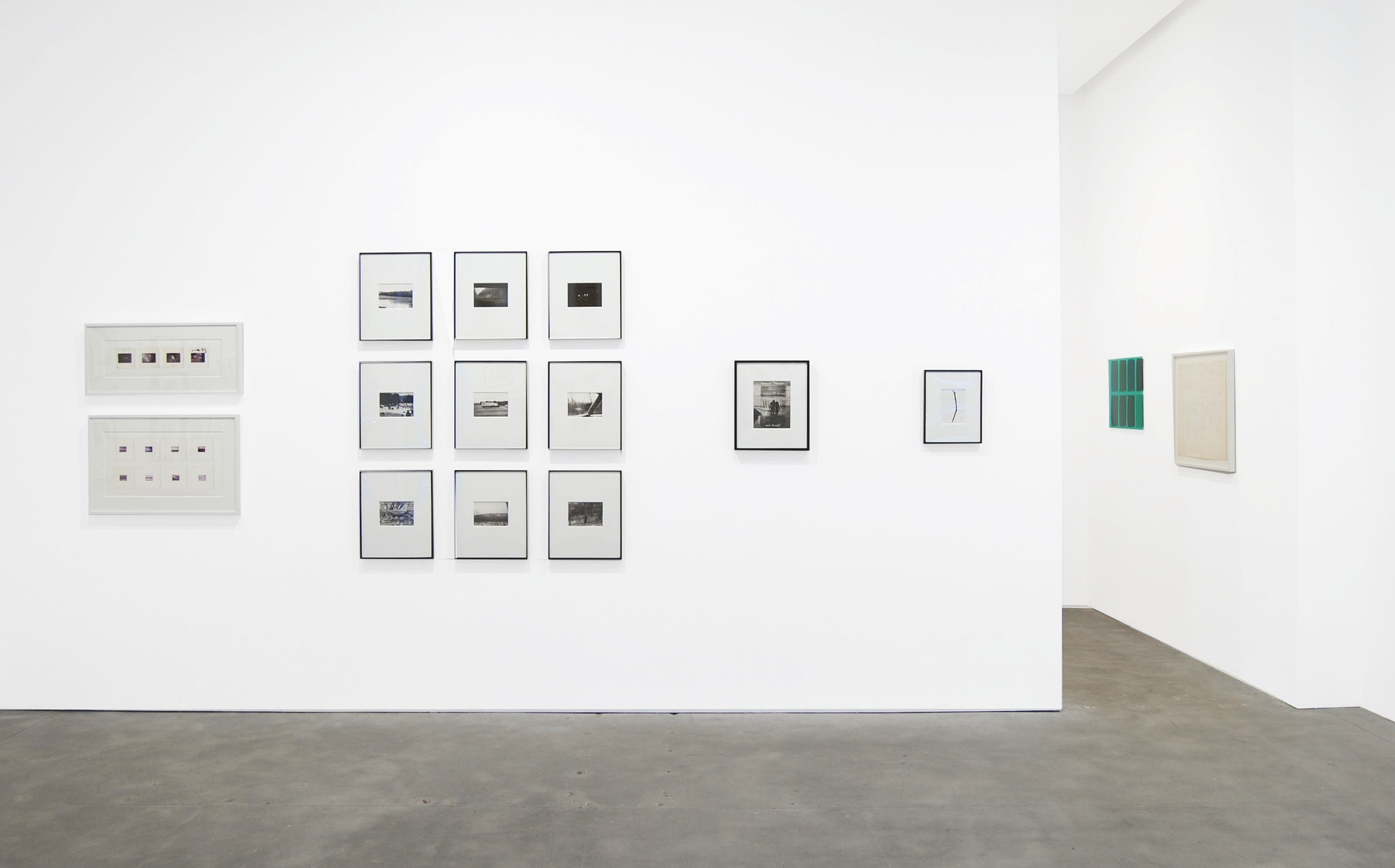 Installation view of Bruce Conner exhibition at Susan Inglett Gallery