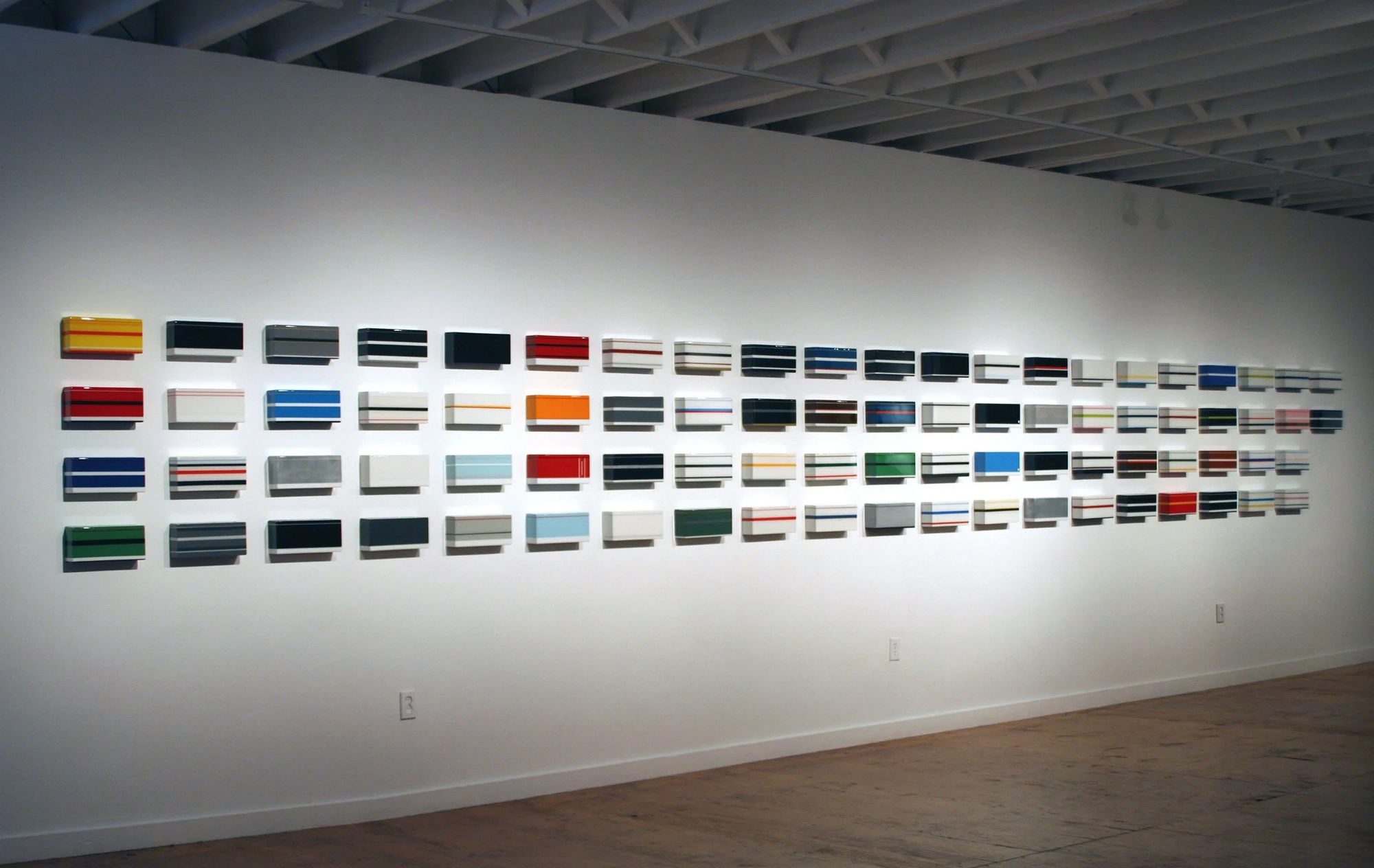 Asics Oniksuka Tiger Spring Collection 2010, Acrylic and uv resin on panel, (82) 11" W, 3" D, 5" H, 2010