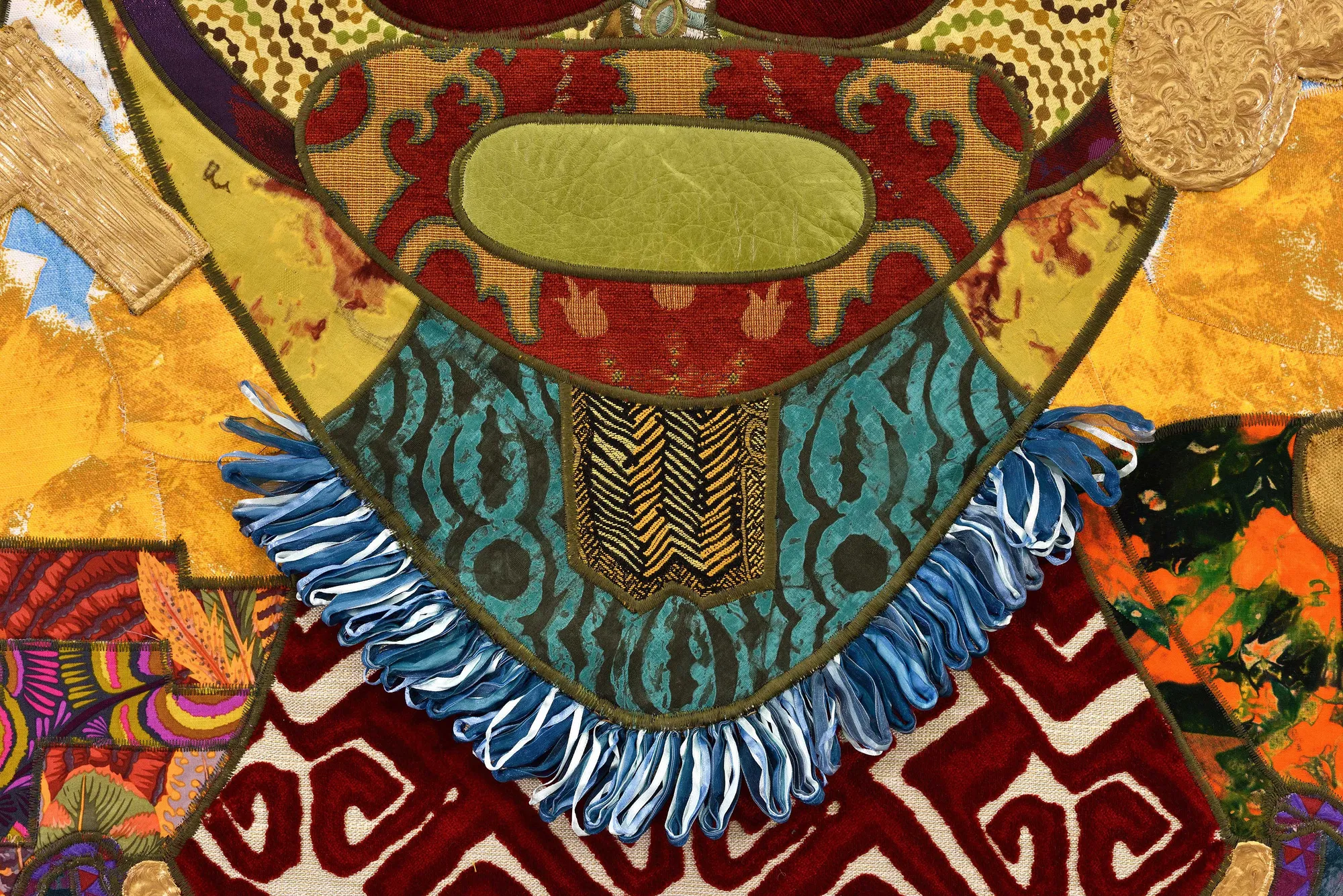 A closer look reveals the diversity of fabrics that were woven to complete The Royal Court.