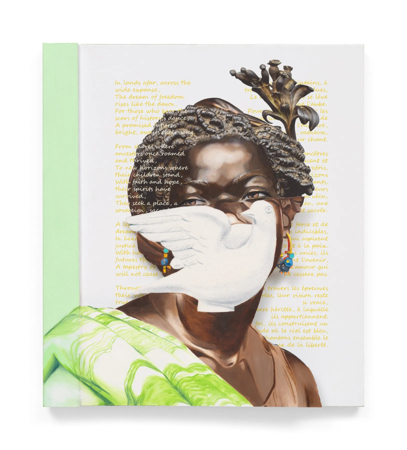 CONRAD EGYIR Daughter's Flight, 2024 Oil, acrylic, and glitter on canvas 20 1/2 x 18 inches 52.1 x 45.7 cm