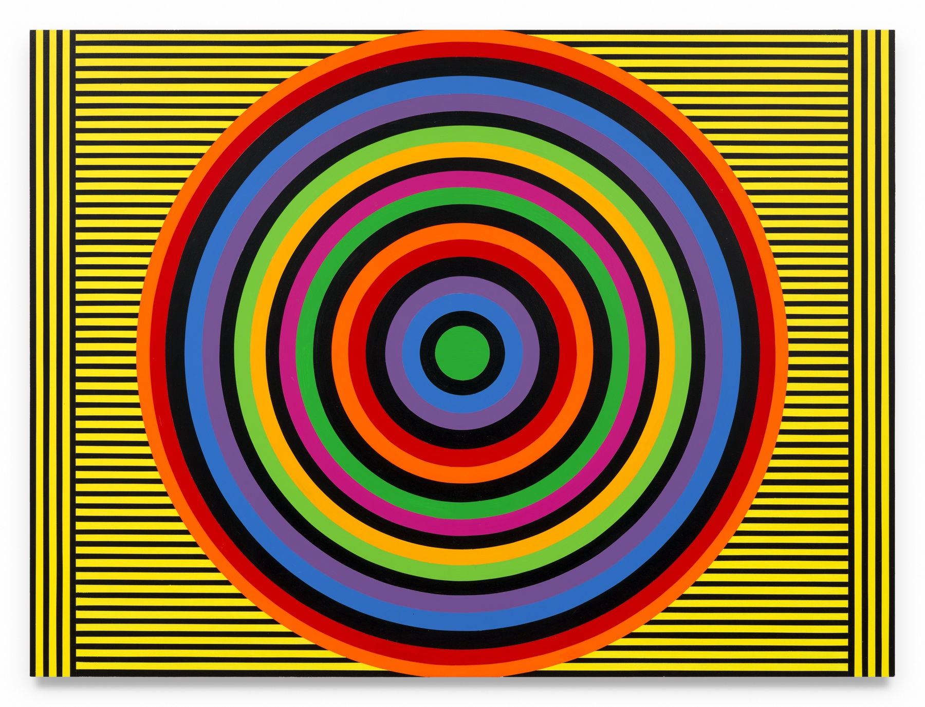RICO GATSON Untitled (Target/Targeted), 2024 Acrylic paint on wood 36 x 48 inches 91.4 x 121.9 cm