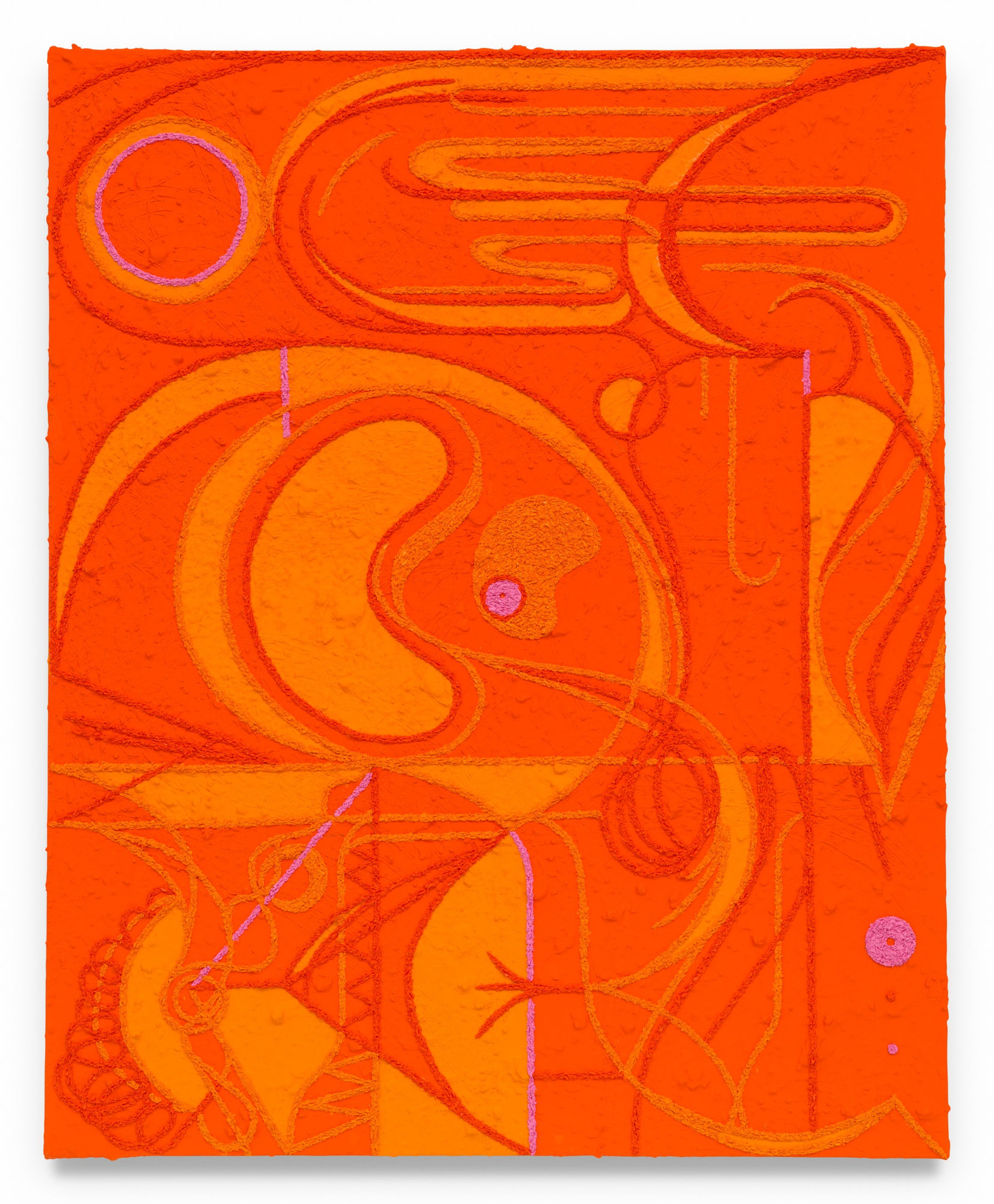 TRACY THOMASON Earthbeat, 2024 Oil and marble dust on linen 44 x 36 inches 111.8 x 91.4 cm (MMG#37359)