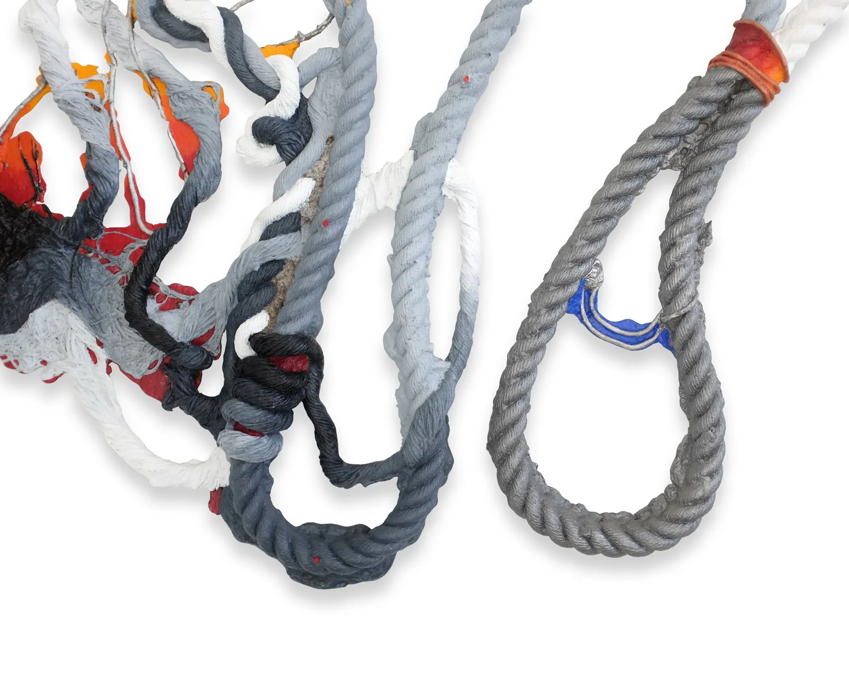 itself; as far (detail 2), 2019, Oil and enamel paint, graphite on cast aluminum, 29 x 159 x 3 inches, 73.7 x 403.9 x 7.6 cm