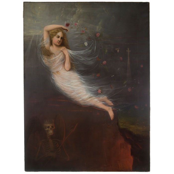 David Scott Evans (1847 - 1898) Transformations, 1870 Oil on canvas 74 x 55 in. (187.9 x 139.7 cm.)