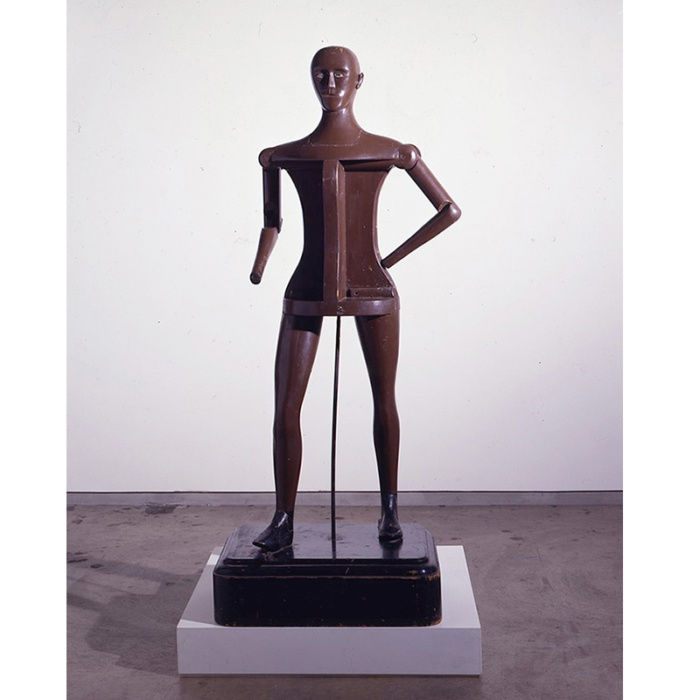 Artist Unknown Articulated Trade Figure, ca. 1900 - 1910 Found in New York Wood with polychrome 62 x 24 x 18 in. (157.5 x 61 x 45.7 cm.)