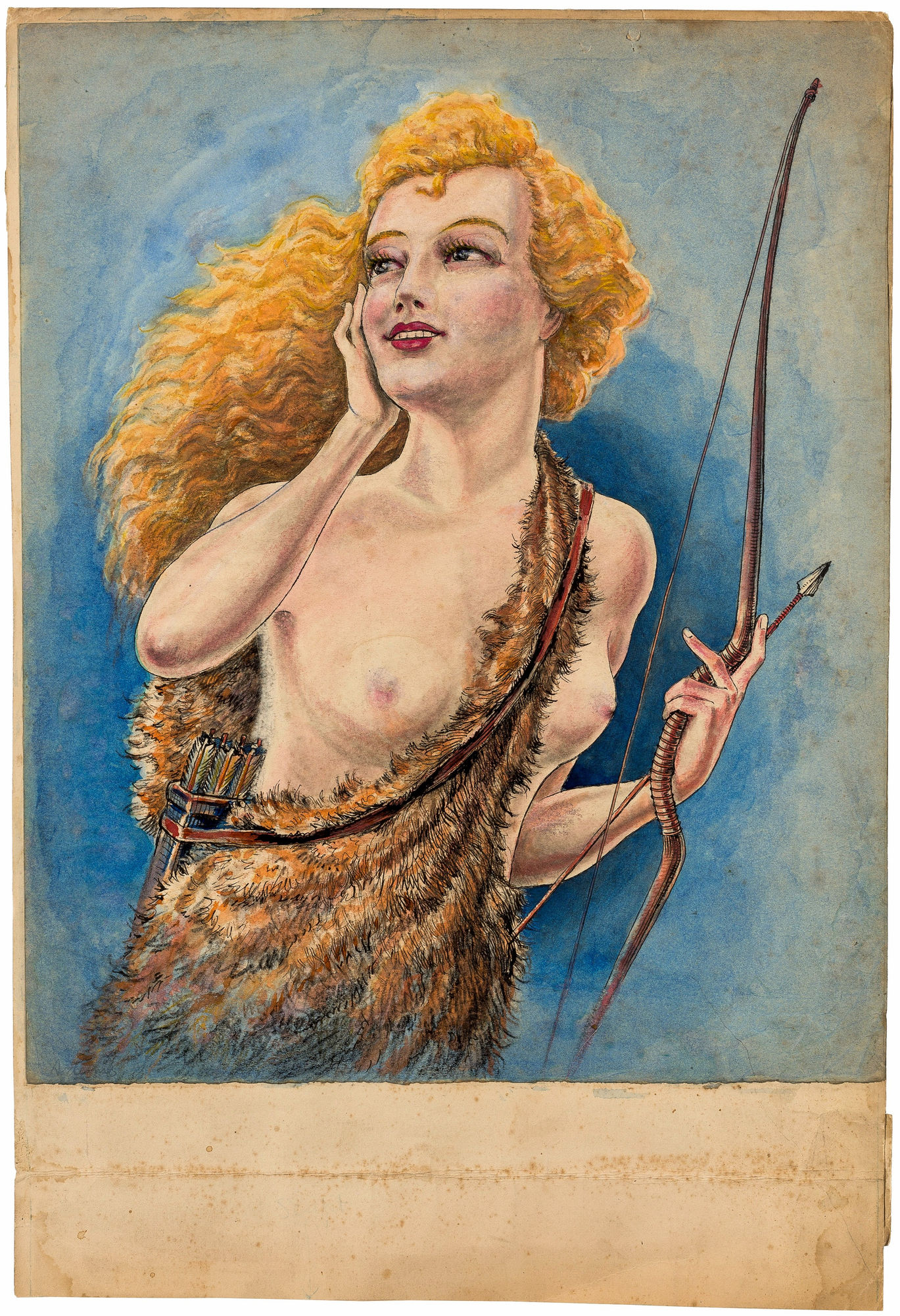 Artemis, ca. 1919 - 1925 Watercolor, gouache, and ink on paper 19 1/4 x 13 in. (48.9 x 33 cm.) (GWa 11)