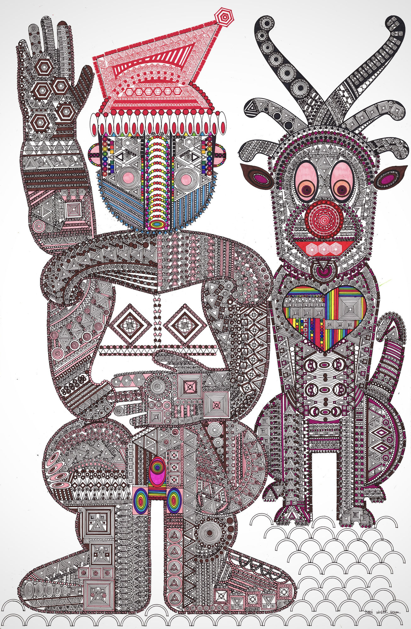 Untitled (4:01pm), 2022 Ink on paper 40 x 26 in. (101.6 x 66 cm.) (JTu2) $7,000