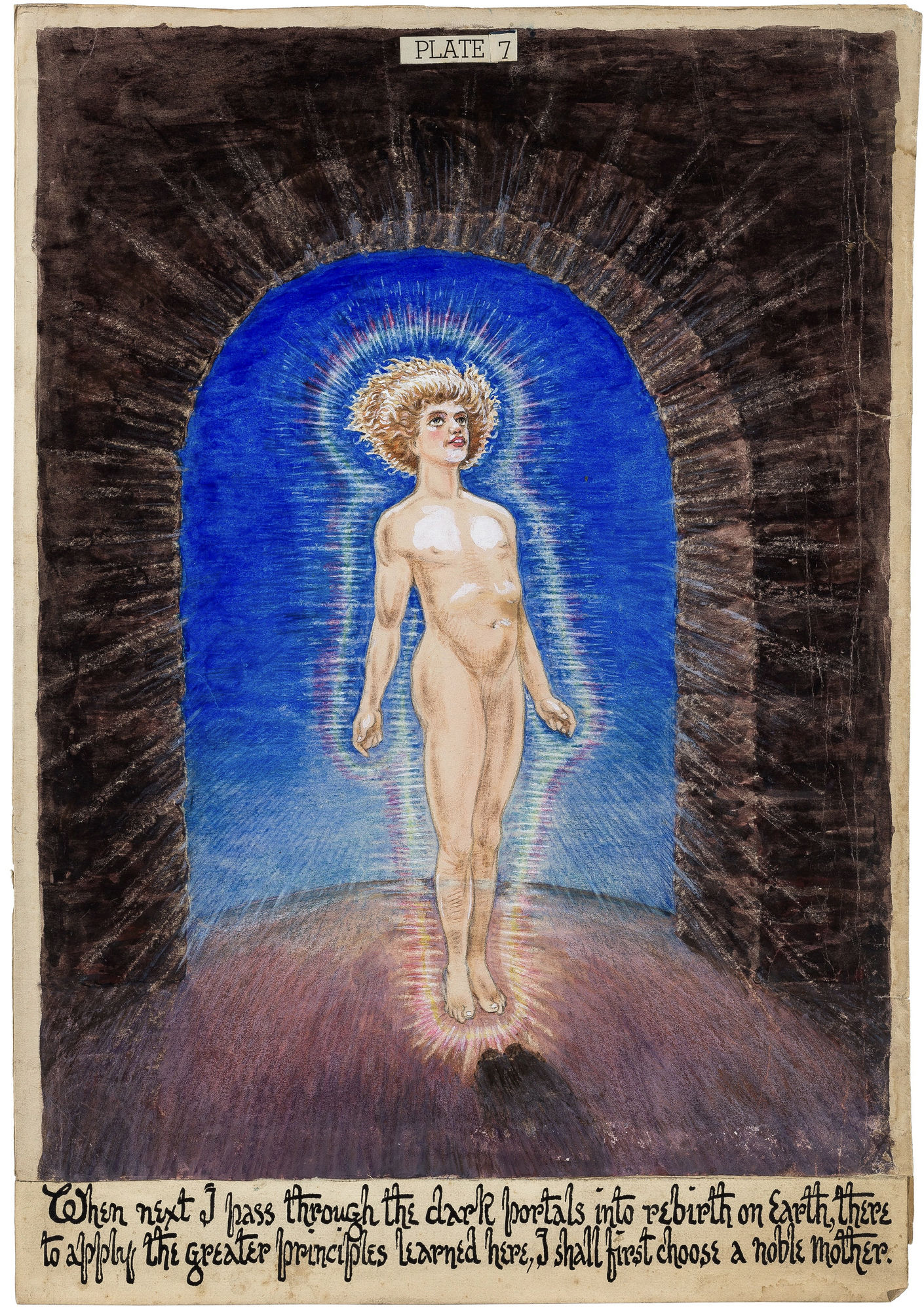 Rebirth on Earth, ca. 1919 - 1925 Watercolor, gouache, and ink on paper 18 x 12 3/4 in. (45.7 x 32.4 cm.) (GWa 15) SOLD