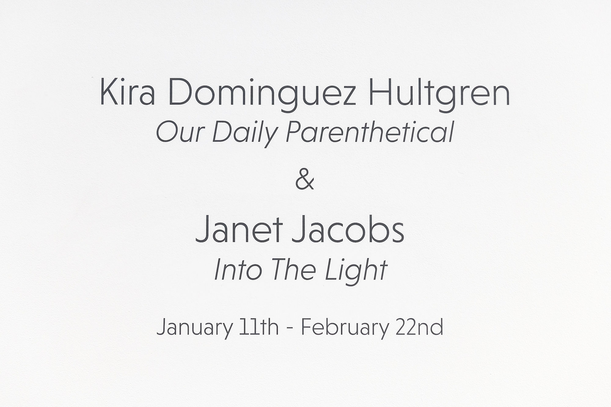 Kira Dominguez Hultgren - Our Daily Parenthetical