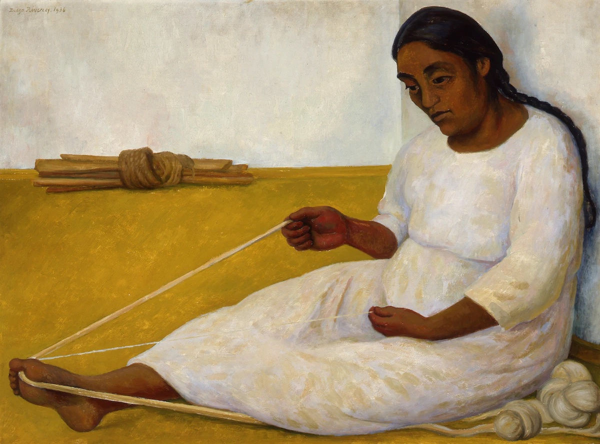 Diego Rivera, Indian Woman Weaving, 1936