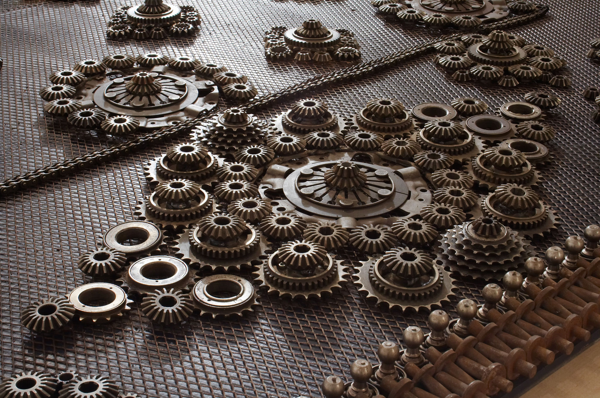 Sakshi Gupta | Freedom is Everything, 2007 | Metal scrap, plywood, 360 x 210 cm | Detail