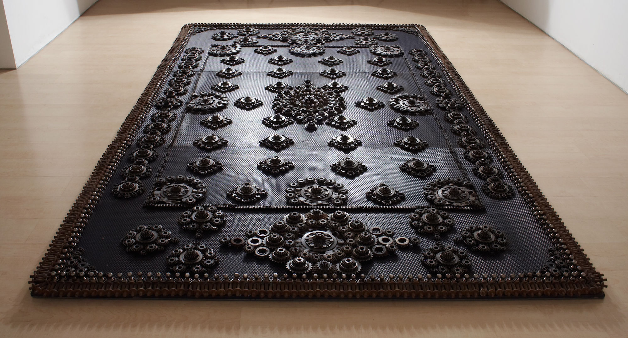 Sakshi Gupta | Freedom is Everything, 2007 | Metal scrap, plywood, 360 x 210 cm