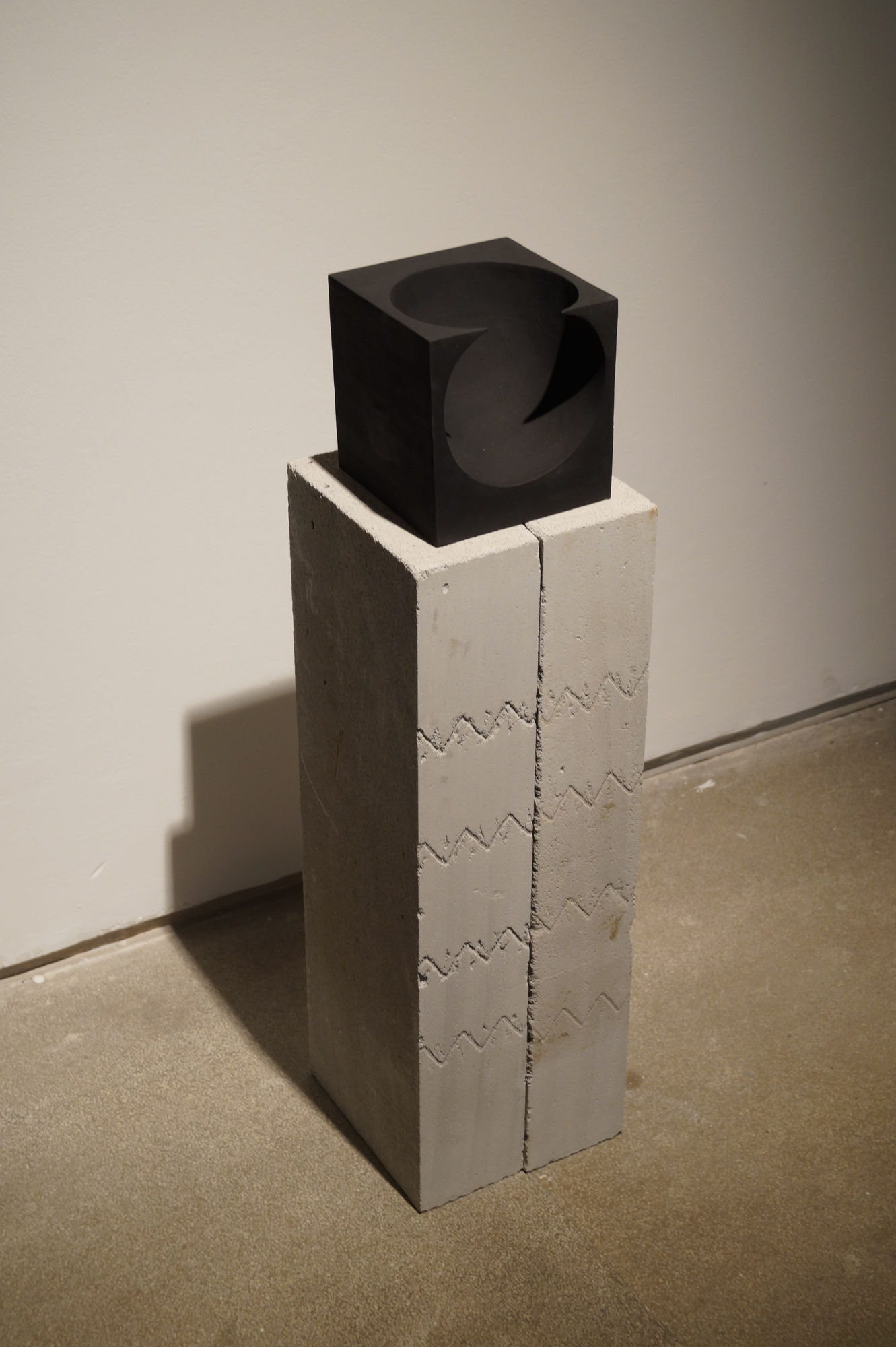 Sakshi Gupta | No Title (From the Series, At The Still Point of the Turning World), 2015 | Concrete, Papier Mache, Brass, Bronze, Wood, 15.2 x 15.2 x 15.2 cm | Detail